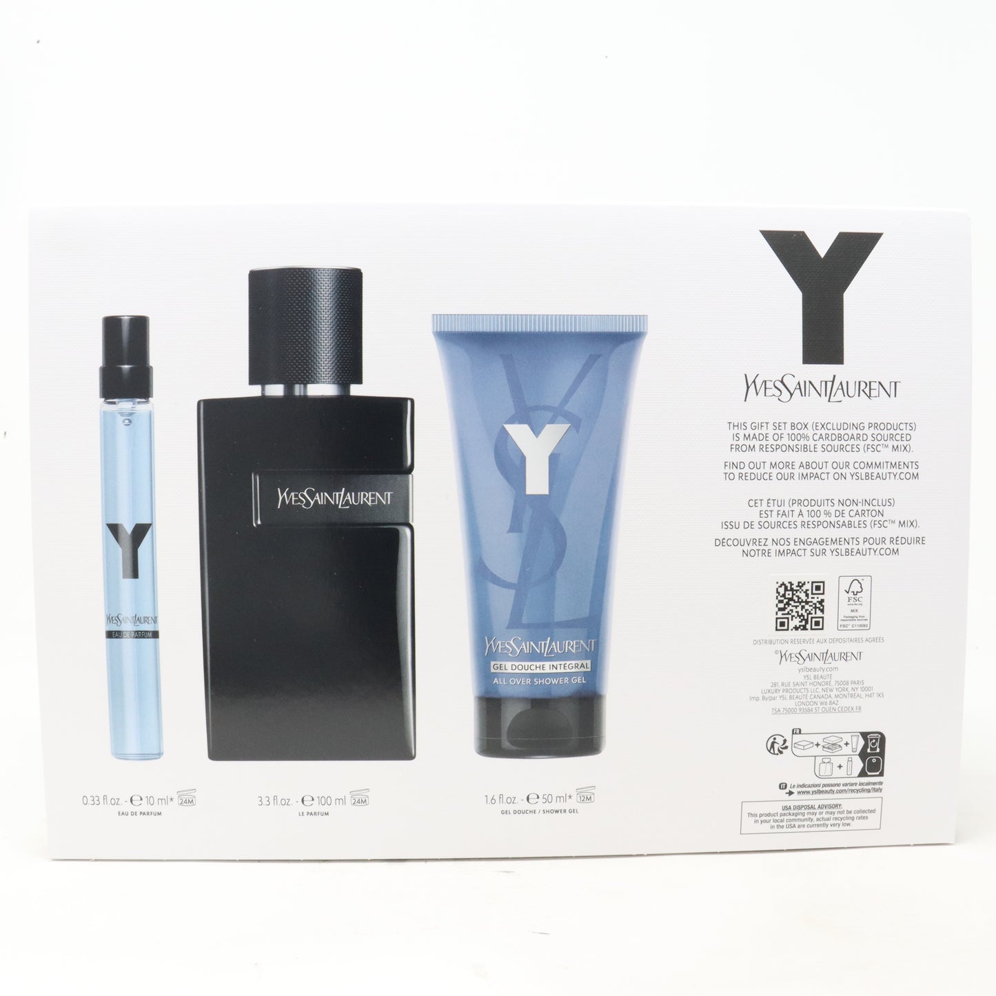 Yves Saint Laurent Y Le Parfum 3-Pcs Set  / New With Box