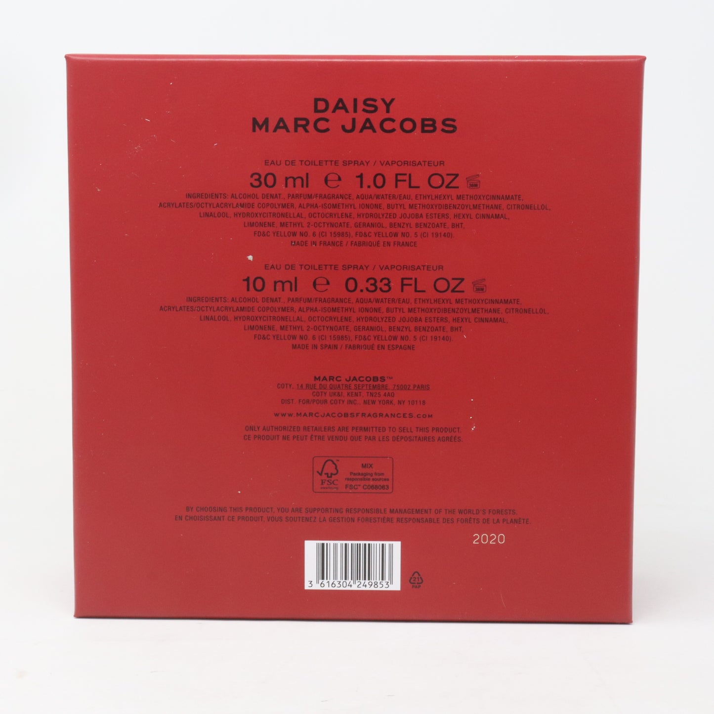 Marc Jacobs Daisy Eau De Toilette 2-Pcs Set  / New With Box
