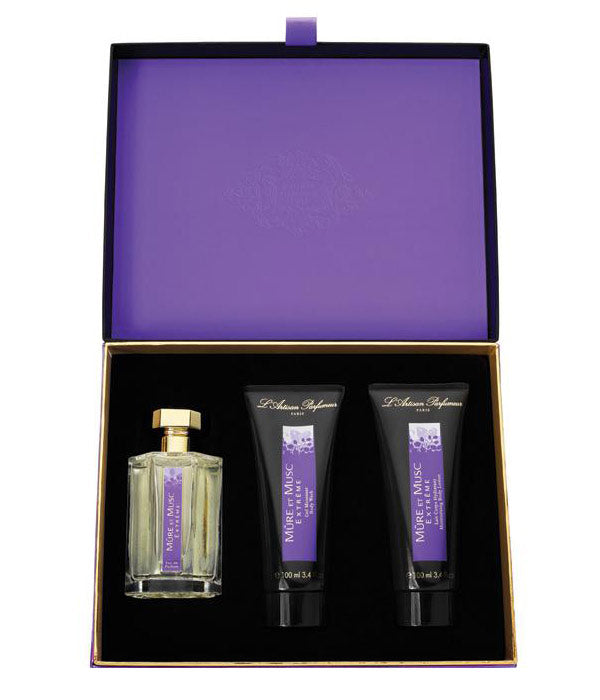 L'Artisan Parfumeur Mure Et Musc Extreme 3Pc GiftSet 3.4Oz EDP BodyWash & Lotion