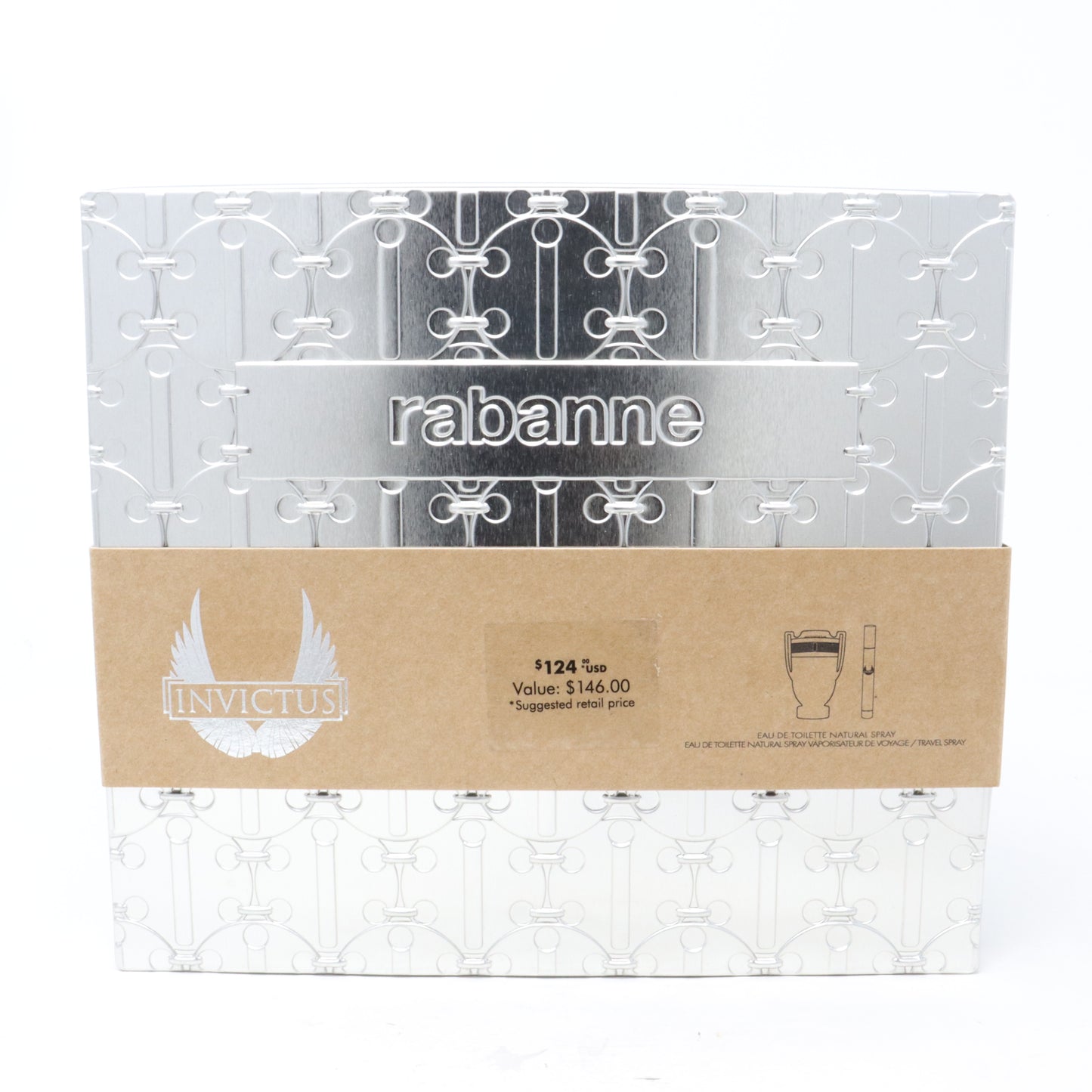 Paco Rabanne Invictus Eau De Toilette 2-Pcs Gift Set  / New With Box