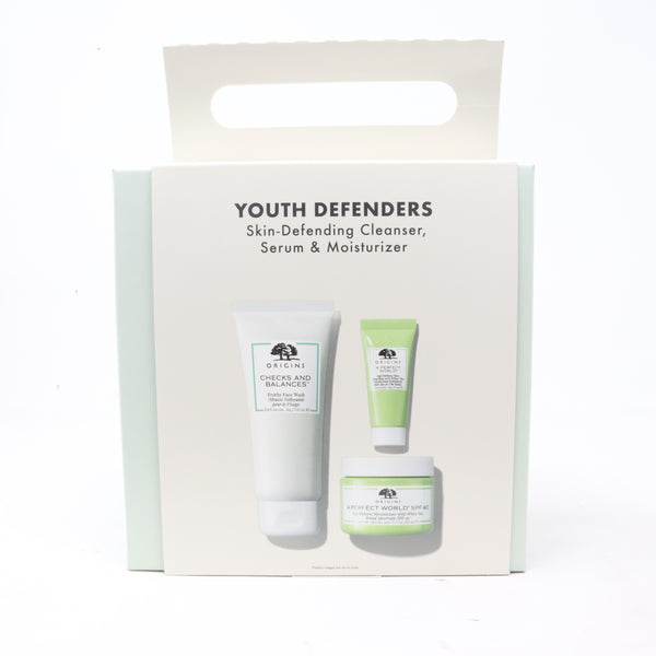 Youth Defenders Skin-Defending Cleanser, Serum & Moisturizer 3-Pcs Set