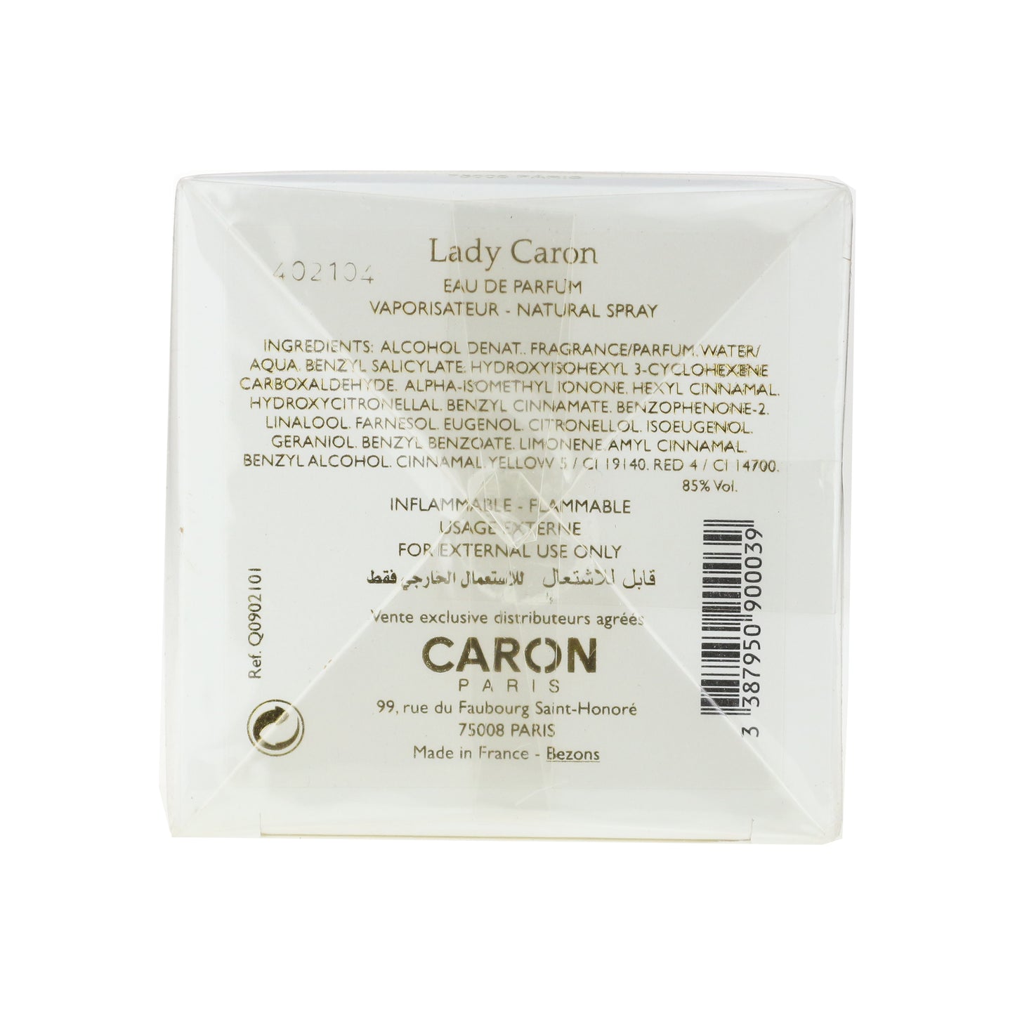 Caron Lady Caron Eau De Parfum NEW PACKAGING 3.3oz/100ml New In Box