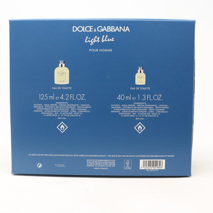 Dolce & Gabbana Light Blue Pour Homme Eau De Toilette 2-Pcs Set  / New With Box