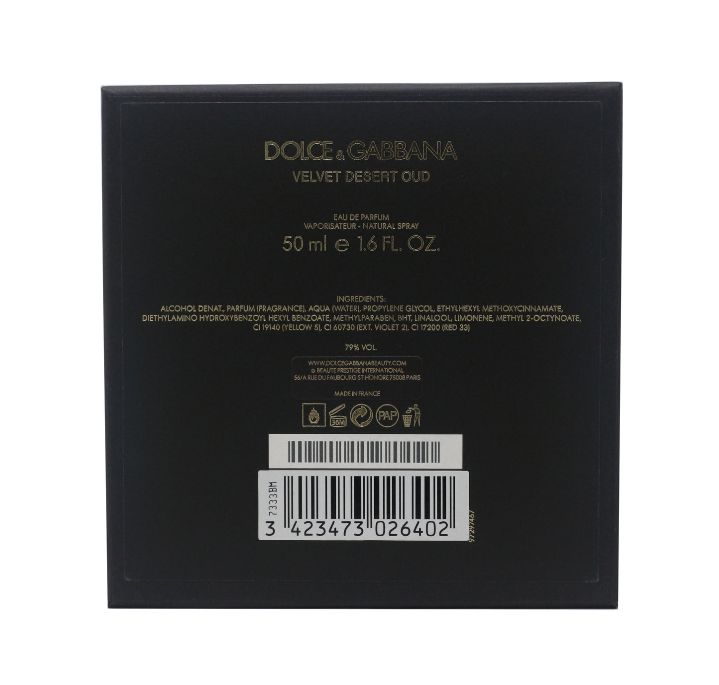 Velvet Desert Oud by Dolce & Gabbana Eau De Parfum 1.6oz/50ml Spray New In Box
