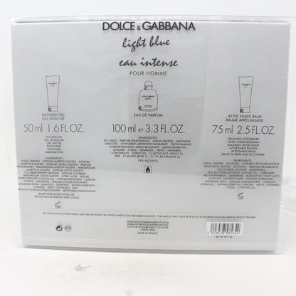 Dolce & Gabbana Light Blue Eau Intense Pour Homme Eau De Parfum 3 Pcs Set