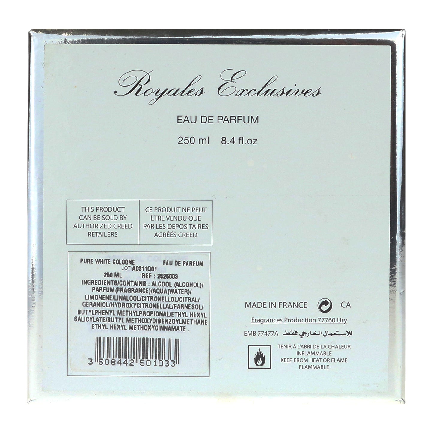 Creed Pure White Cologne Les Royales Exclusives Eau De Parfum Spray 8.4Oz/250ml