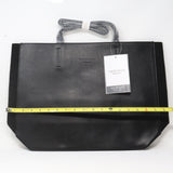 Calvin Klein Black Leather And Suede Tote Bag  / New