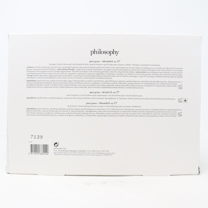 Philosophy Pure Grace 3 Pcs Gift Set  / New With Box