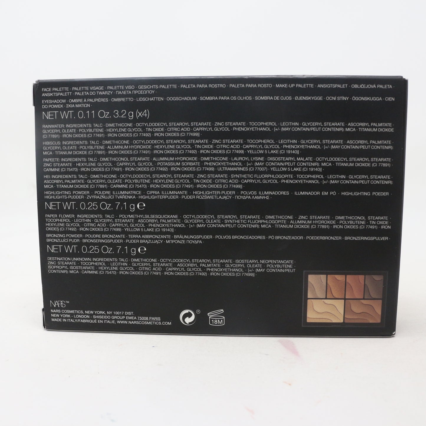 Nars Summer Lights Face Palette  / New With Box