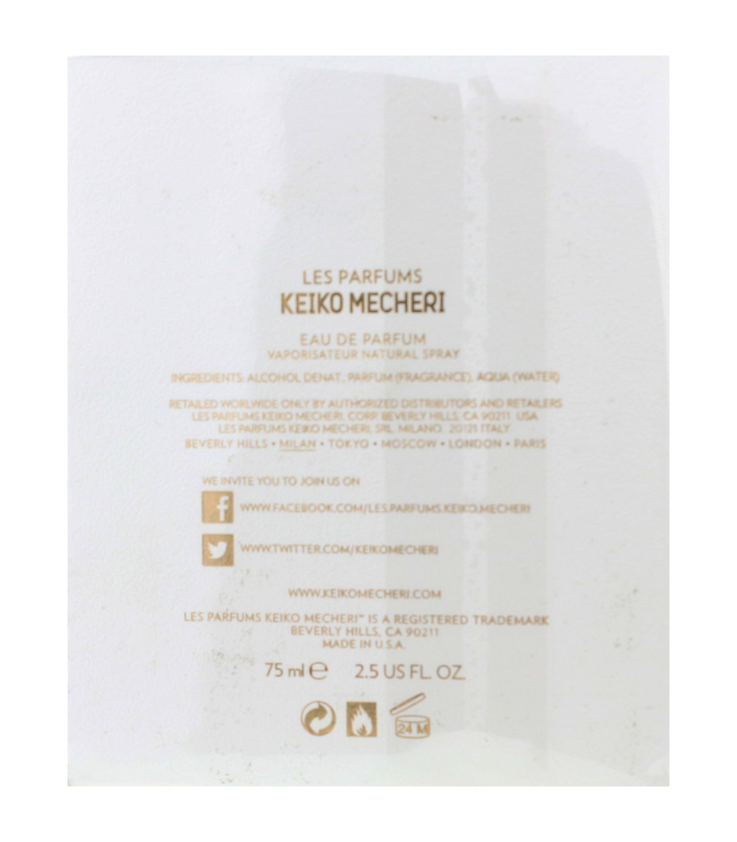 Keiko Mecheri 'Mihime' Eau De Parfum 2.5oz/75ml New In Box