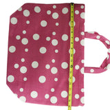 Women's Large Pink And White Polka Dot Tote Bag New
