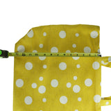 Saks Fifth Avenue Women's Large Yellow And White Polka Dot Tote Bag New