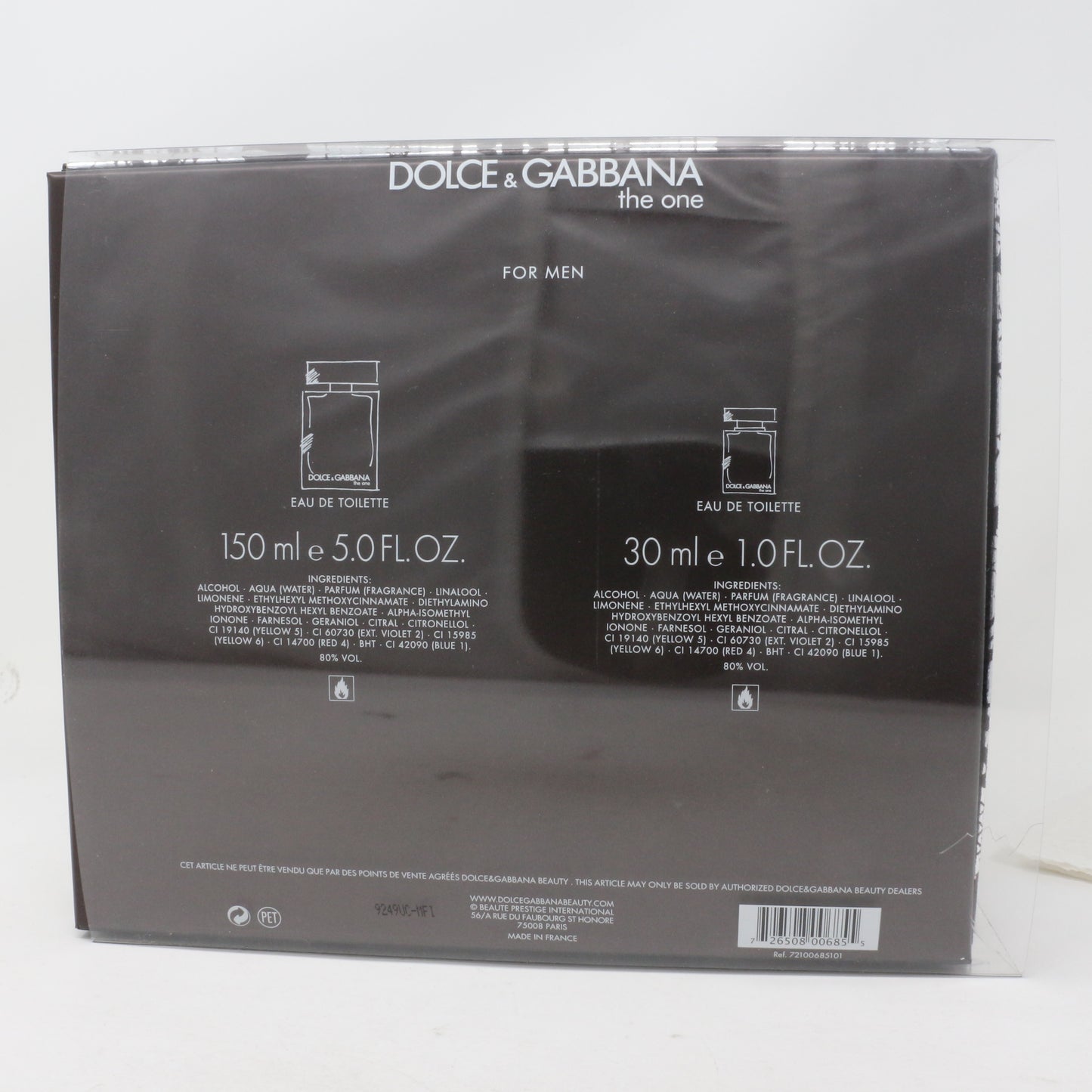 Dolce & Gabbana The One For Men 2 Pcs Gift Set New With Box