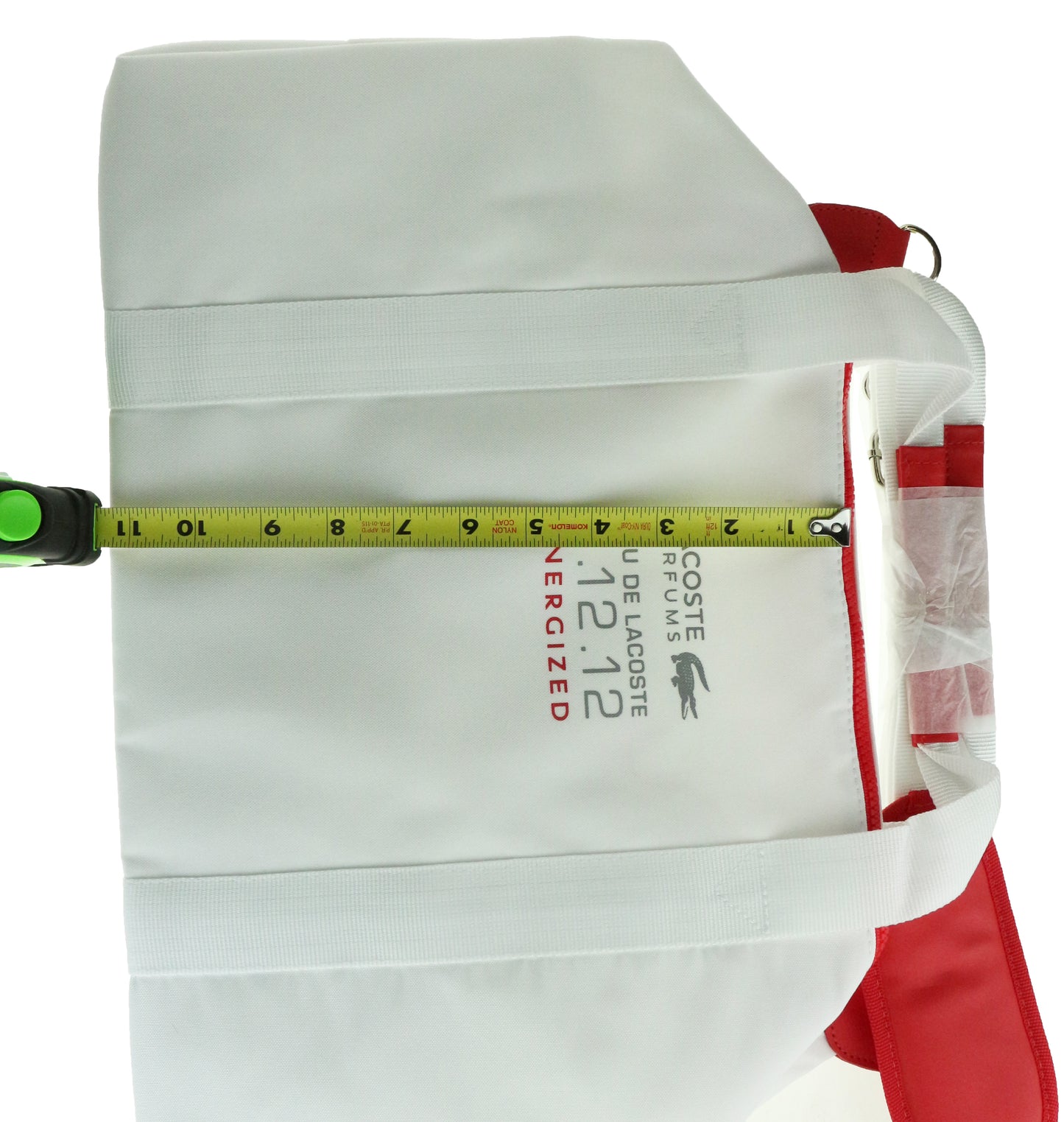 Lacoste 'Eau De Lacoste L.12.12 Energized' White And Red Sport Bag New