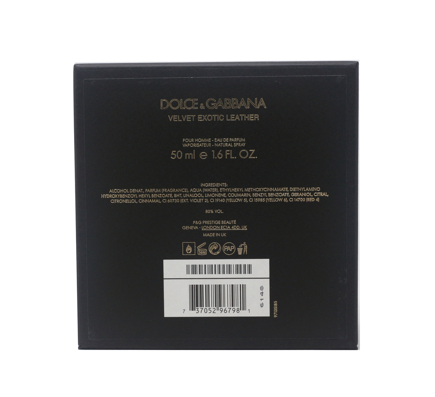 Velvet Exotic Leather by Dolce & Gabbana Eau De Parfum 1.6oz Spray New In Box