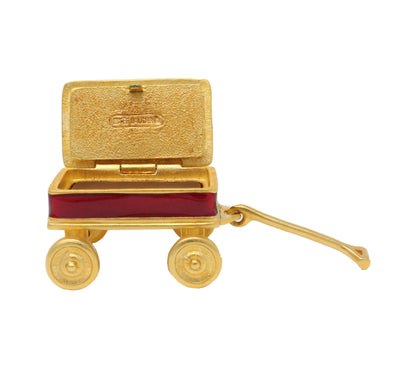 Estee Lauder Pleasures Toy Wagon Solid Perfume Compact No Label Vintage