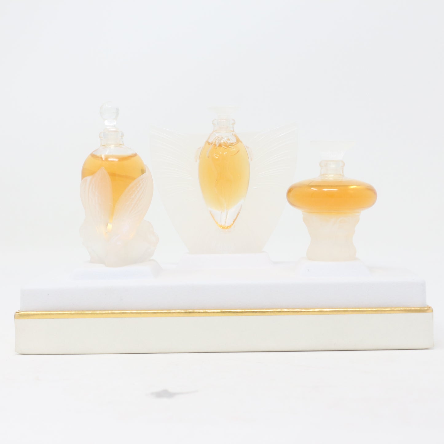Les Flacons Miniatures by Lalique Parfum 3-Pcs Set 3 X 0.15oz Splash Vinatage