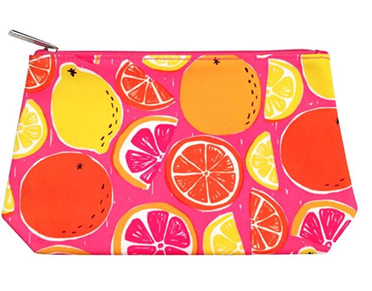 Lemon Orange Pink Grapefruit Cosmetic Makeup Bag mL