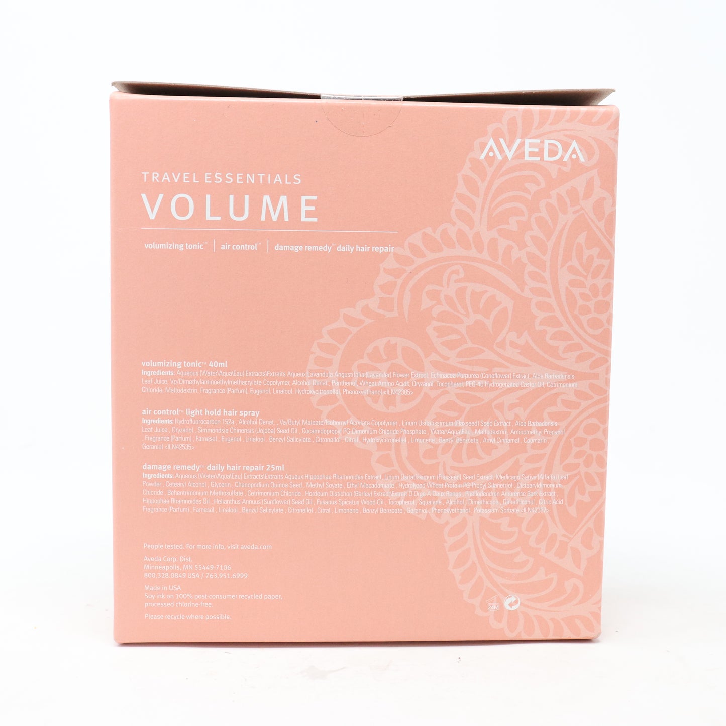 Aveda Travel Essentials Volume 3 Pcs Set  / New With Box