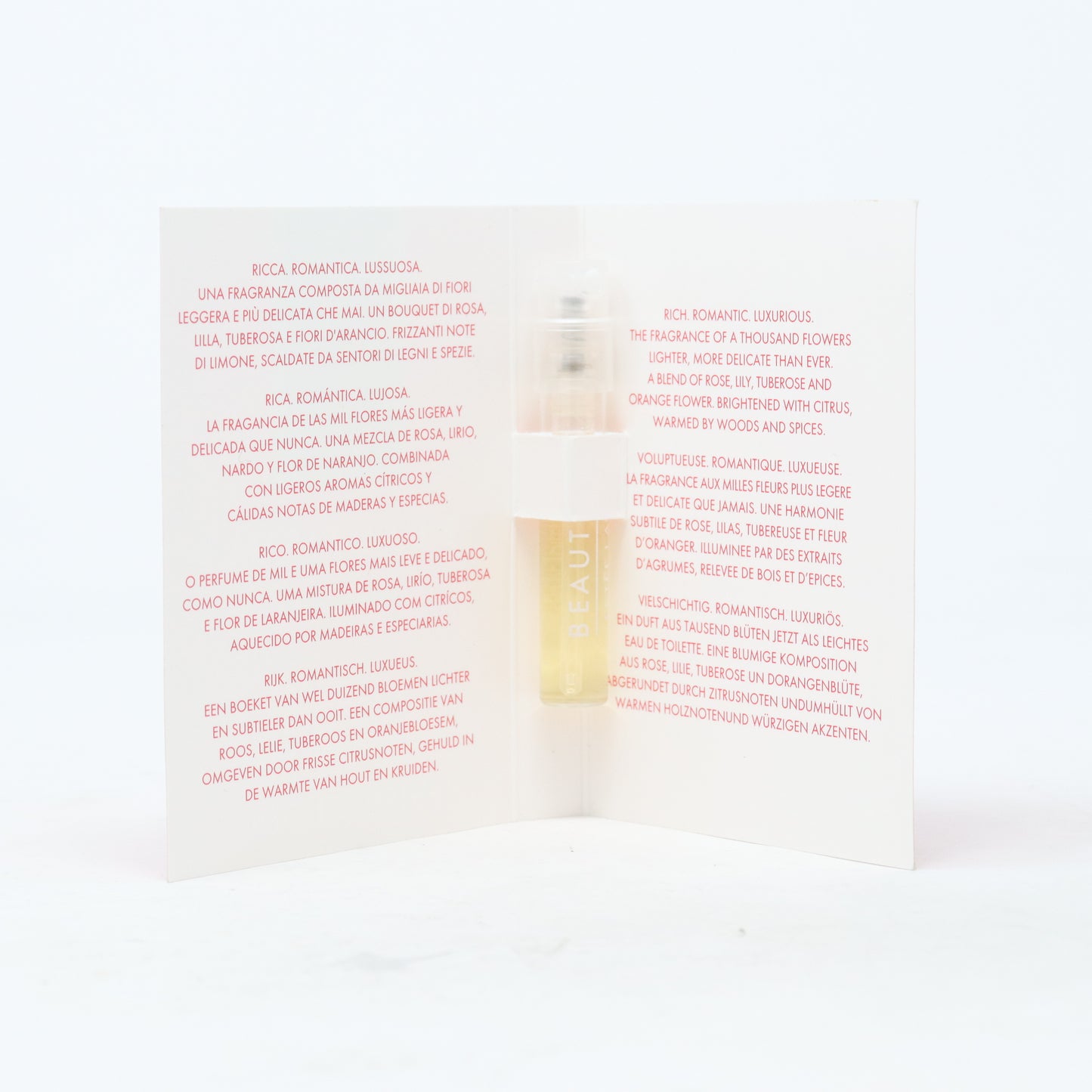Beautiful by Estee Lauder Eau De Toilette Vial On Card 0.05oz/1.5ml Spray New