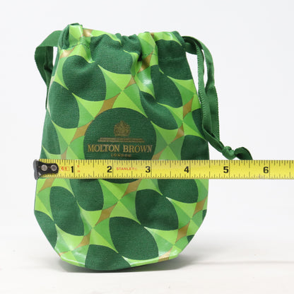 Molton Brown Green Print Drawstring Pouch  / New
