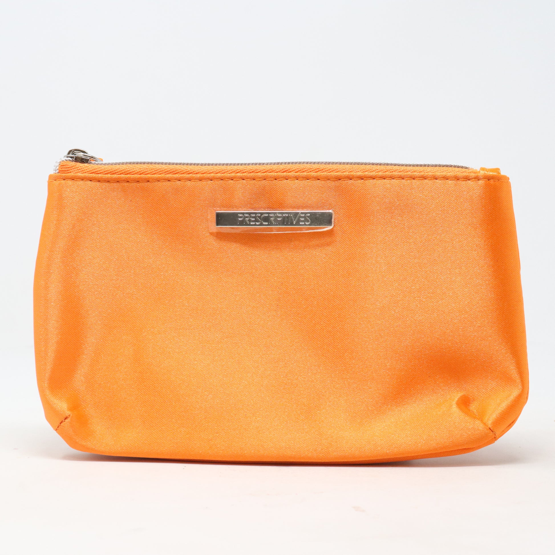 Orange Satin-Like Cosmetic Bag