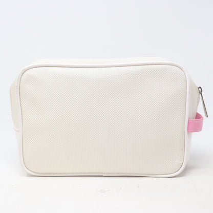 White And Pink Cosmetic Bag