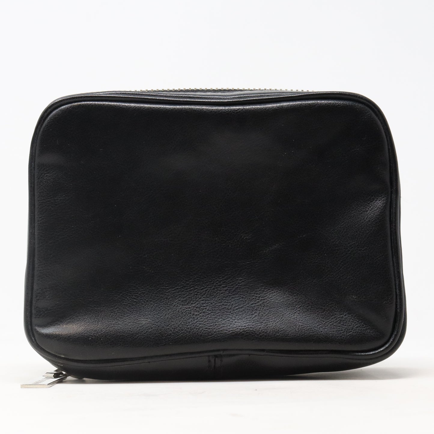 Black Leather Cosmetic Bag