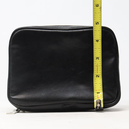 Bobbi Brown Black Leather Cosmetic Bag  / New