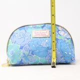 Estee Lauder Lilly Pulitzer For Estee Lauder Blue Floral Cosmetic Bag  / New