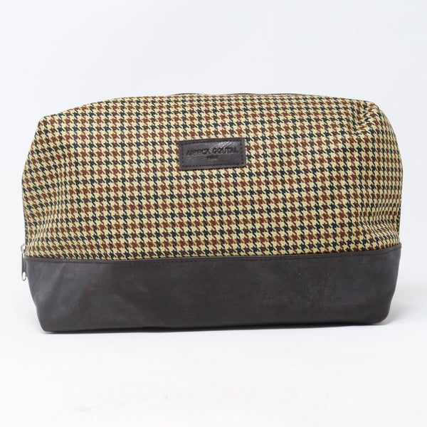 Houndstooth Print Cosmetic Bag