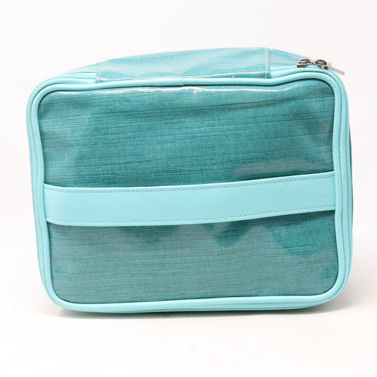 Aqua Blue Cosmetic Case Bag