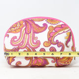 Clinique Pink And Pruple Boho Print Cosmetic Bag  / New