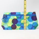Lancome Circle Blue / Green Print Cosmetic Bag  / New