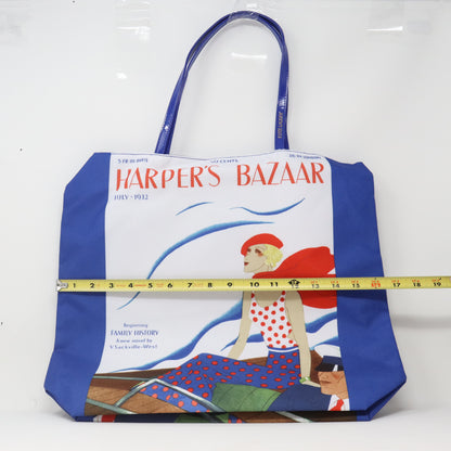 Estee Lauder Harper's Bazaar Blue Printed Tote Bag  / New