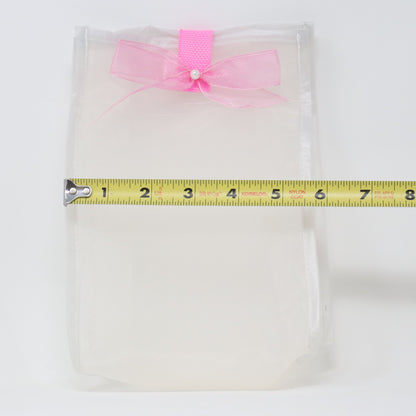 Robert Piguet White And Pink Mesh Toiletry Bag  / New