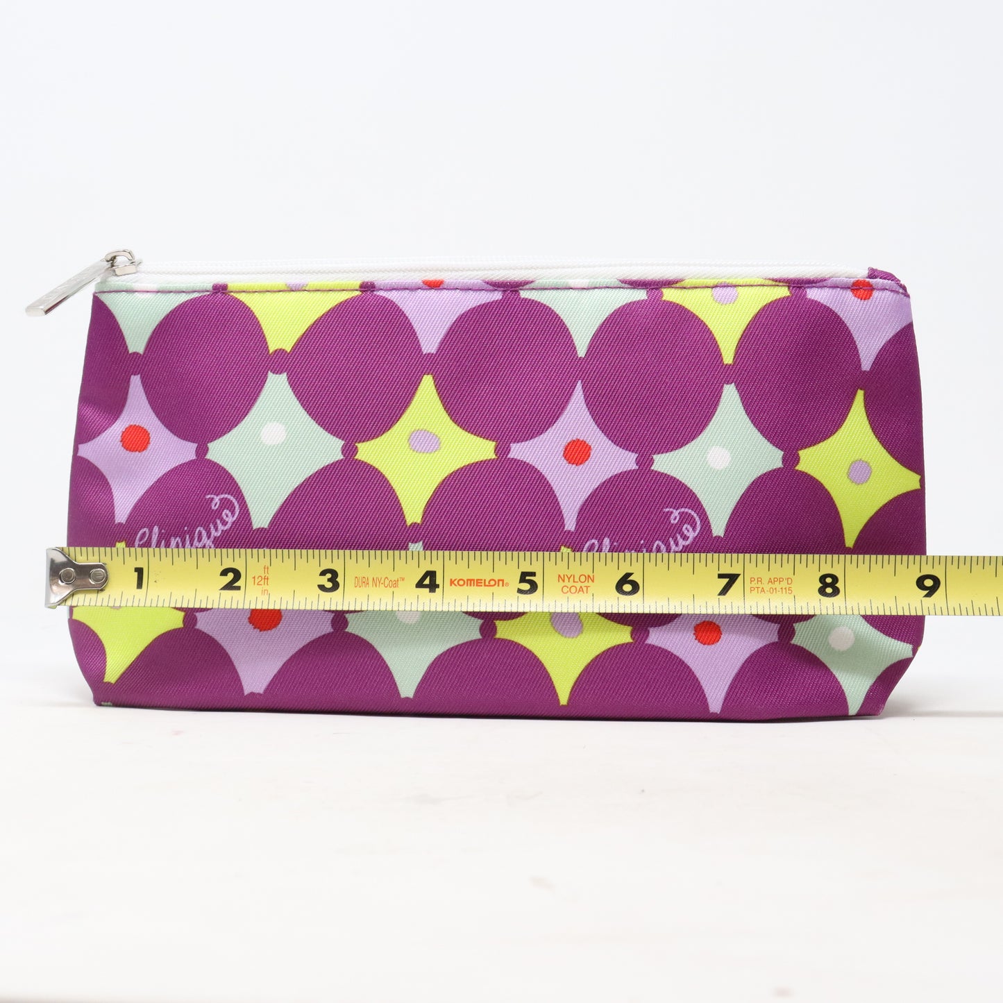 Clinique Multi-Color Patterned Cosmetic Bag  / New
