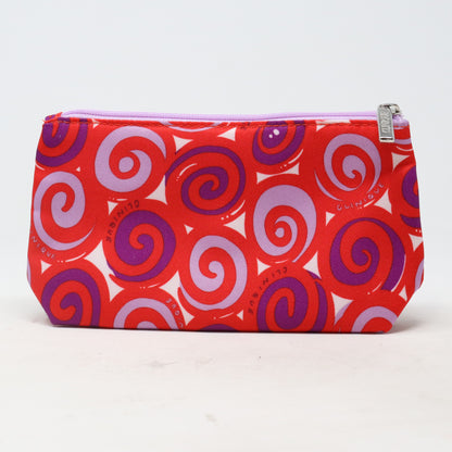 Red/Purple Swirl Print Cosmetic Bag