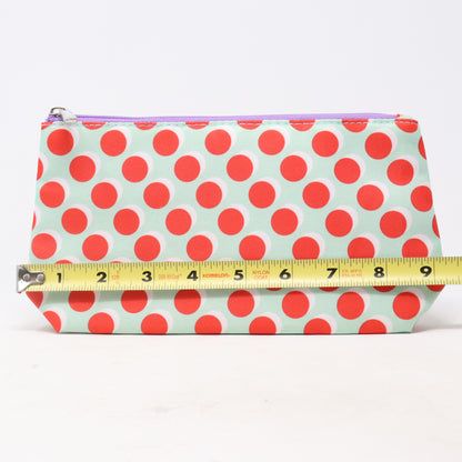 Clinique Red Circles Printed Cosmetic Bag  / New