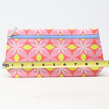 Clinique Pink Flower Patterned Cosmetic Bag  / New