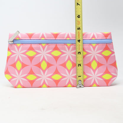 Clinique Pink Flower Patterned Cosmetic Bag  / New