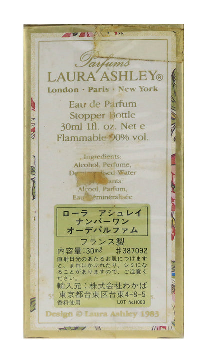 Laura Ashley No1 Eau De Parfum Splash 1.0Oz/30ml Stopper Bottle Vintage Original