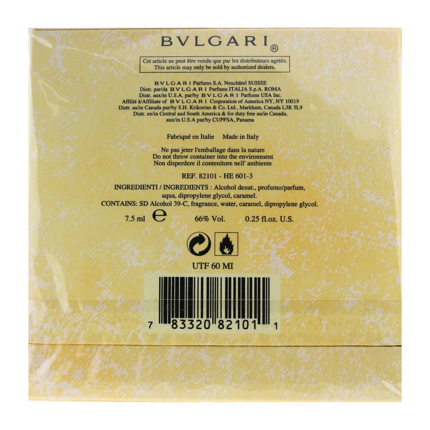 Bvlgari Pour Femme Parfum Vaporisateur Natural Spray 0.25Oz/7.5ml New In Box