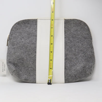 Edl Grey And White Cosmetic / Toiletry Bag  / New